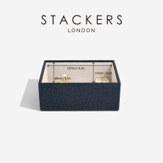画像10: 【STACKERS】ミニ ジュエリーボックス オープン Open  NavyCroc ネイビークロコ スタッカーズ イギリス ロンドン (10)