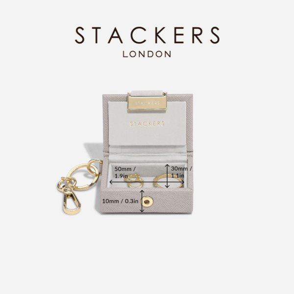 STACKERS】ナノ ジュエリーボックス キーリング トープ Taupe Nano