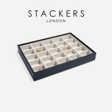 画像2: 【STACKERS】クラシック ジュエリーボックス 25sec ネイビー クロコ  Navy Croc スタッカーズ ロンドン イギリス (2)