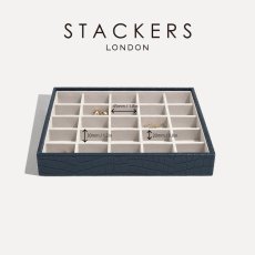 画像11: 【STACKERS】クラシック ジュエリーボックス 25sec ネイビー クロコ  Navy Croc スタッカーズ ロンドン イギリス (11)