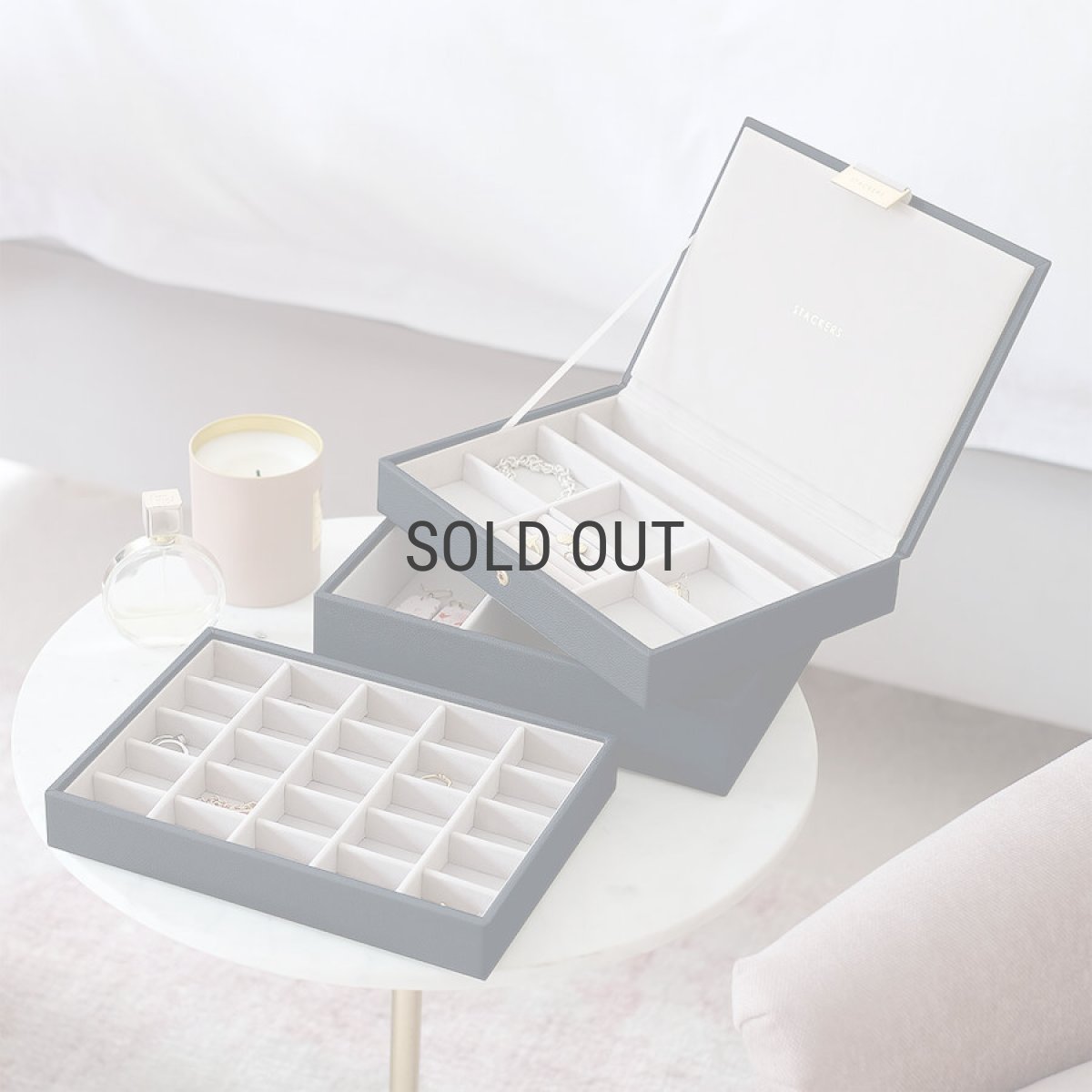 画像8: 【STACKERS】 クラシック ジュエリーケース ディープ Deep 4sec ネイビーペブル Navy Pebble スタッカーズ (8)