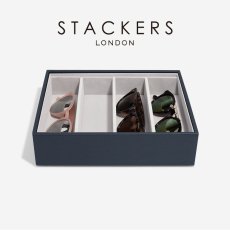 画像1: 【STACKERS】 クラシック ジュエリーケース ディープ Deep 4sec ネイビーペブル Navy Pebble スタッカーズ (1)