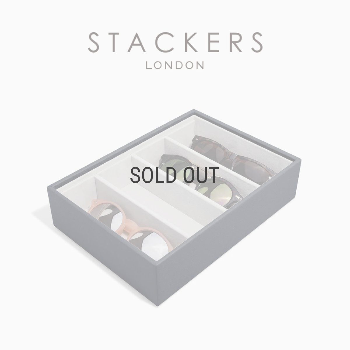 画像2: 【STACKERS】 クラシック ジュエリーケース ディープ Deep 4sec ネイビーペブル Navy Pebble スタッカーズ (2)