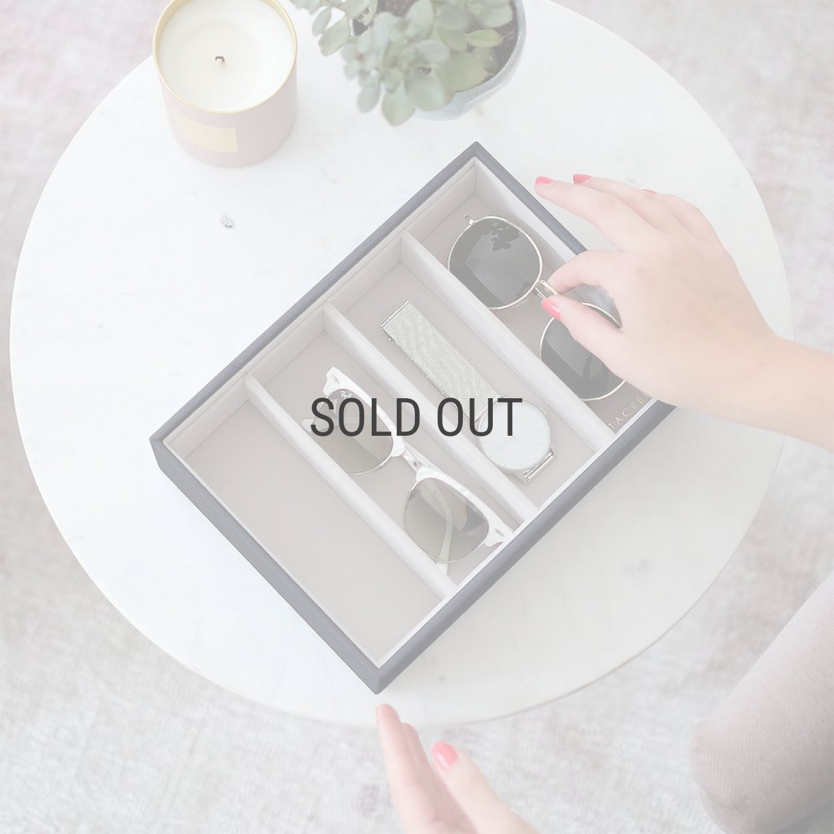 画像7: 【STACKERS】 クラシック ジュエリーケース ディープ Deep 4sec ネイビーペブル Navy Pebble スタッカーズ (7)