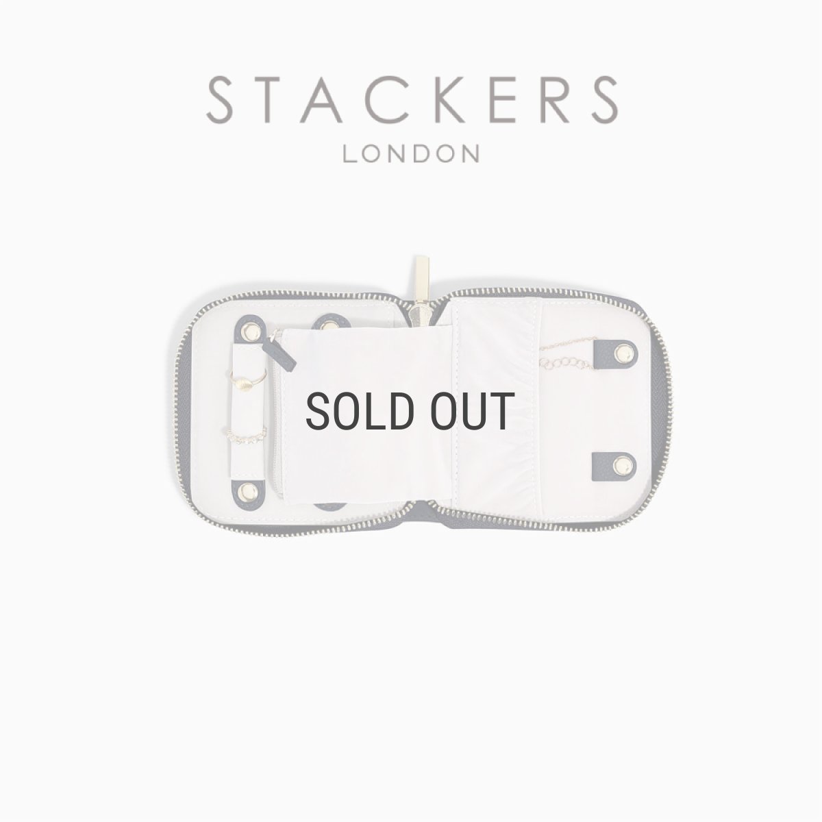 画像1: 【STACKERS】コンパクトジュエリーロール ネイビーペブル　Navy Pebble　Compact Jewellery Roll　スタッカーズ　イギリス　ロンドン ジュエリーケース (1)