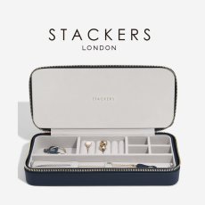 画像1: 【STACKERS】トラベルジュエリーボックス SLEEK スリーク ネイビーペブル Navy Pebble スタッカーズ (1)