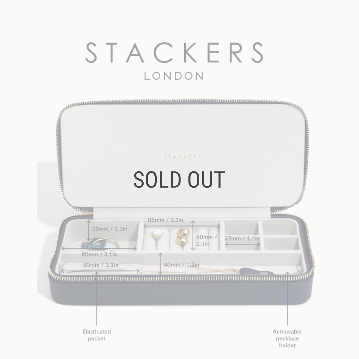 画像10: 【STACKERS】トラベルジュエリーボックス SLEEK スリーク ネイビーペブル Navy Pebble スタッカーズ (10)