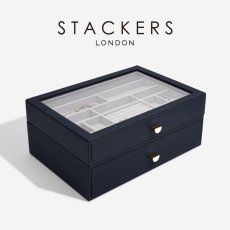 画像2: 【STACKERS】スーパーサイズ　ドロワー　選べる2個セット　2set　ネイビー ペブル　Navy Pebble　スタッカーズ (2)