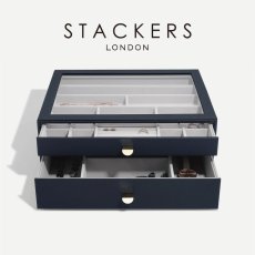 画像1: 【STACKERS】スーパーサイズ　ドロワー　選べる2個セット　2set　ネイビー ペブル　Navy Pebble　スタッカーズ (1)