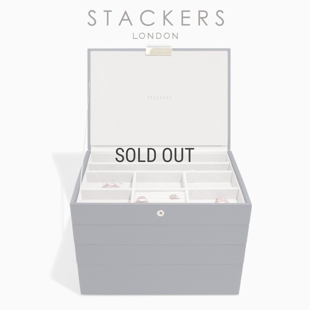 画像1: 【STACKERS】クラシック　ジュエリーボックス 　選べる4個セット   ネイビーペブル 4set Navy Pebble スタッカーズ (1)