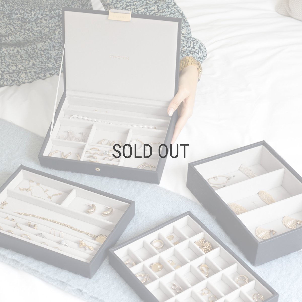 画像21: 【STACKERS】クラシック　ジュエリーボックス 　選べる4個セット   ネイビーペブル 4set Navy Pebble スタッカーズ (21)