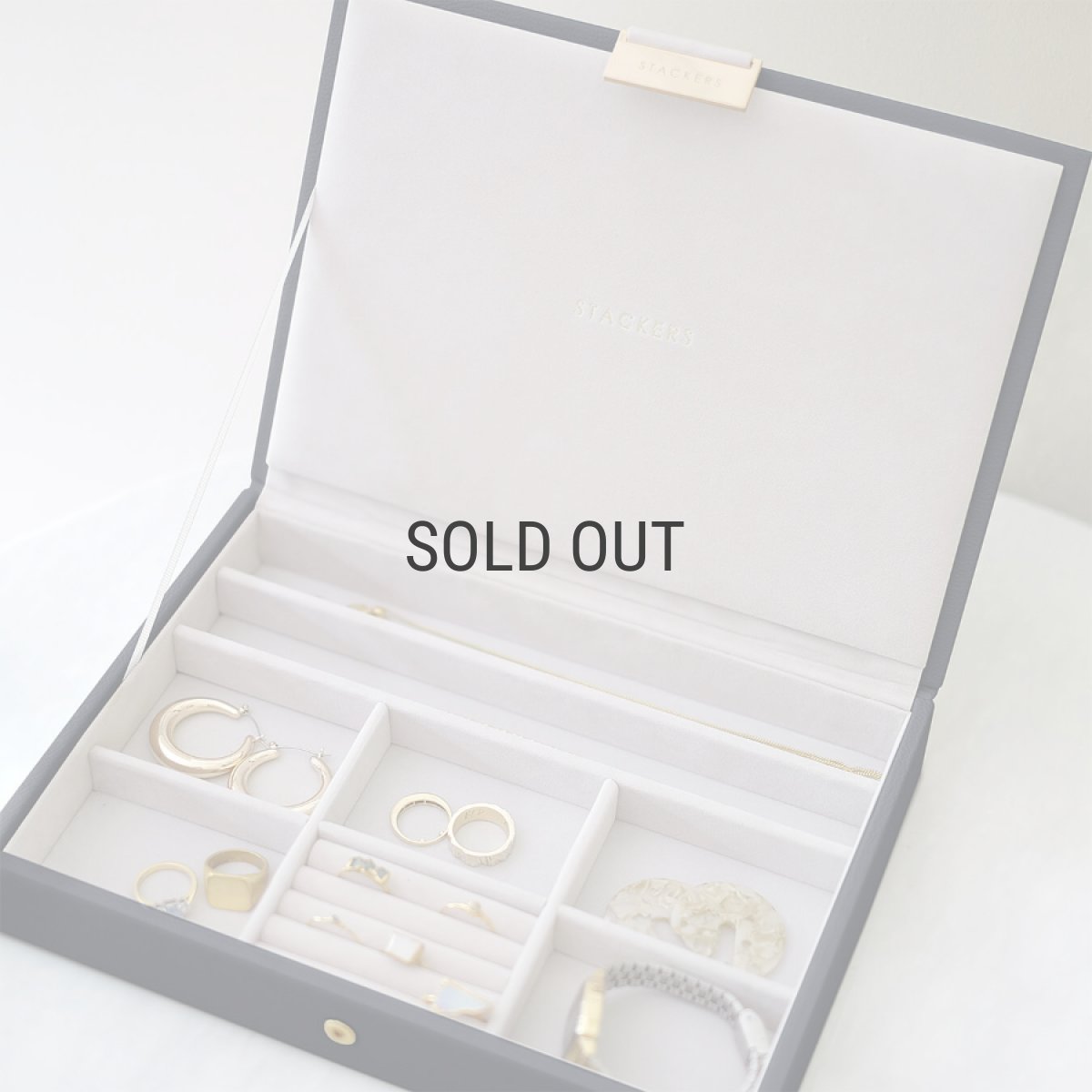 画像3: 【STACKERS】クラシック ジュエリー ボックス Lid リッド （蓋付ケース） レイヤー ネイビーペブル Navy Pebble スタッカーズ ロンドン イギリス (3)