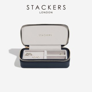 STACKERS】トラベル ジュエリーボックス L ネイビーペブル Navy