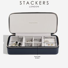 画像11: 【STACKERS】トラベル ジュエリーボックス L ネイビーペブル Navy Pebble スタッカーズ (11)