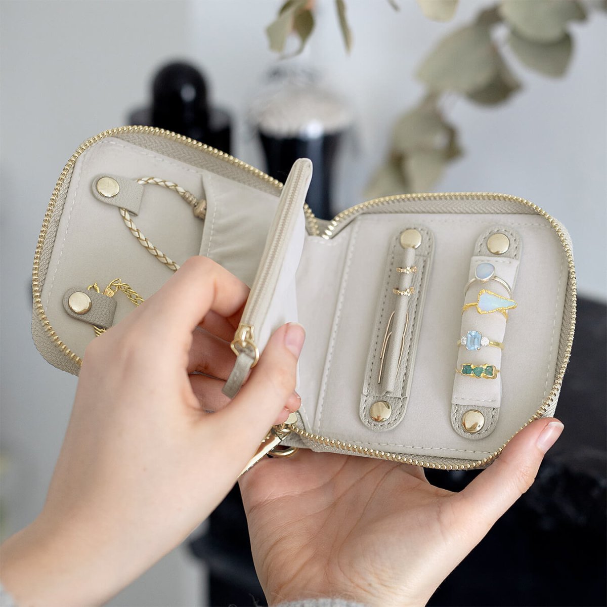 画像14: 【STACKERS】コンパクトジュエリーロール オートミール　Oatmeal Compact Jewellery Roll　スタッカーズ (14)