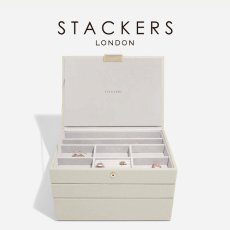 画像1: 【STACKERS】クラシック　ジュエリーボックス　選べる3個セット 3set　オートミール　Oatmeal　スタッカーズ (1)