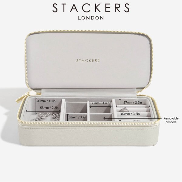英国 スタッカーズ ジュエリーケース ダスキーブルー&グレイ