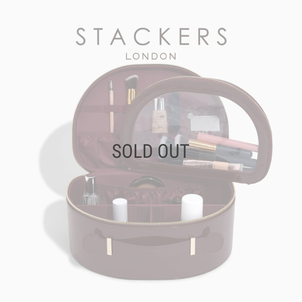 画像1: 【STACKERS】バニティ ケース　Vanity Case  パテントチェリーPatent Cherry スタッカーズ 　イギリス　ロンドン (1)