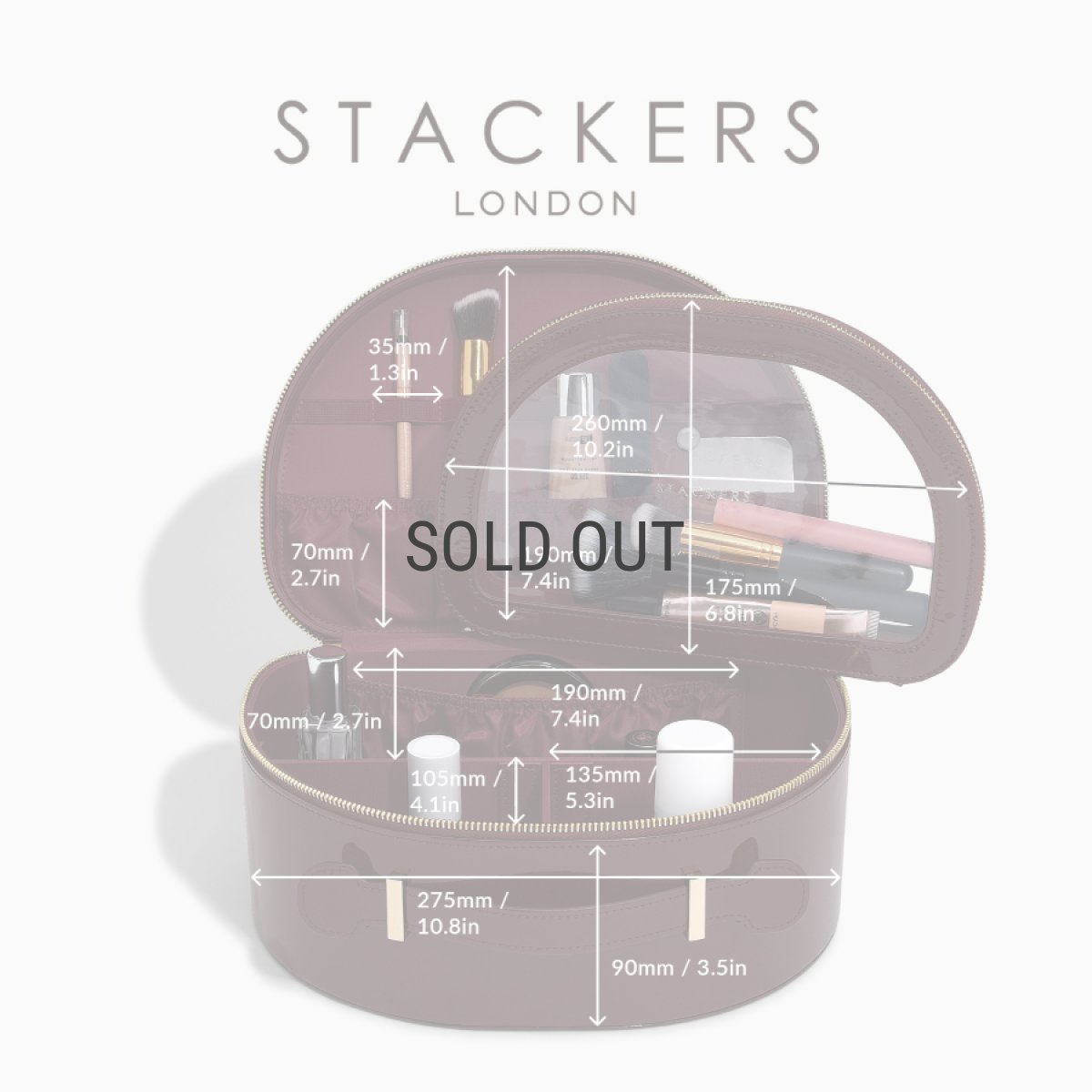 画像13: 【STACKERS】バニティ ケース　Vanity Case  パテントチェリーPatent Cherry スタッカーズ 　イギリス　ロンドン (13)