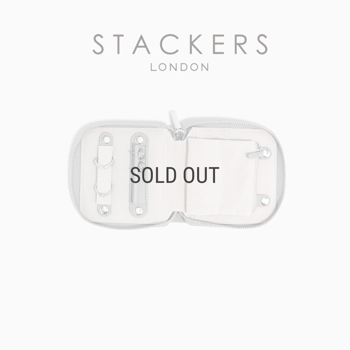 画像2: 【STACKERS】コンパクトジュエリーロール ペブルグレー Pebble Grey Compact Jewellery Roll　スタッカーズ　ロンドン　UK ジュエリーケース (2)