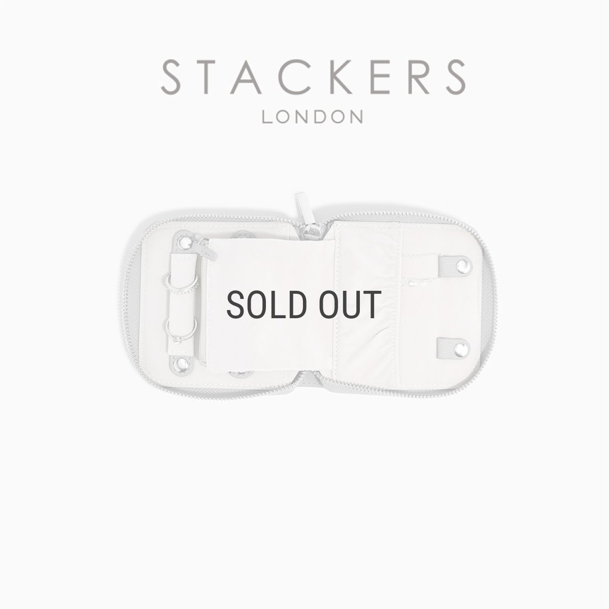 画像1: 【STACKERS】コンパクトジュエリーロール ペブルグレー Pebble Grey Compact Jewellery Roll　スタッカーズ　ロンドン　UK ジュエリーケース (1)