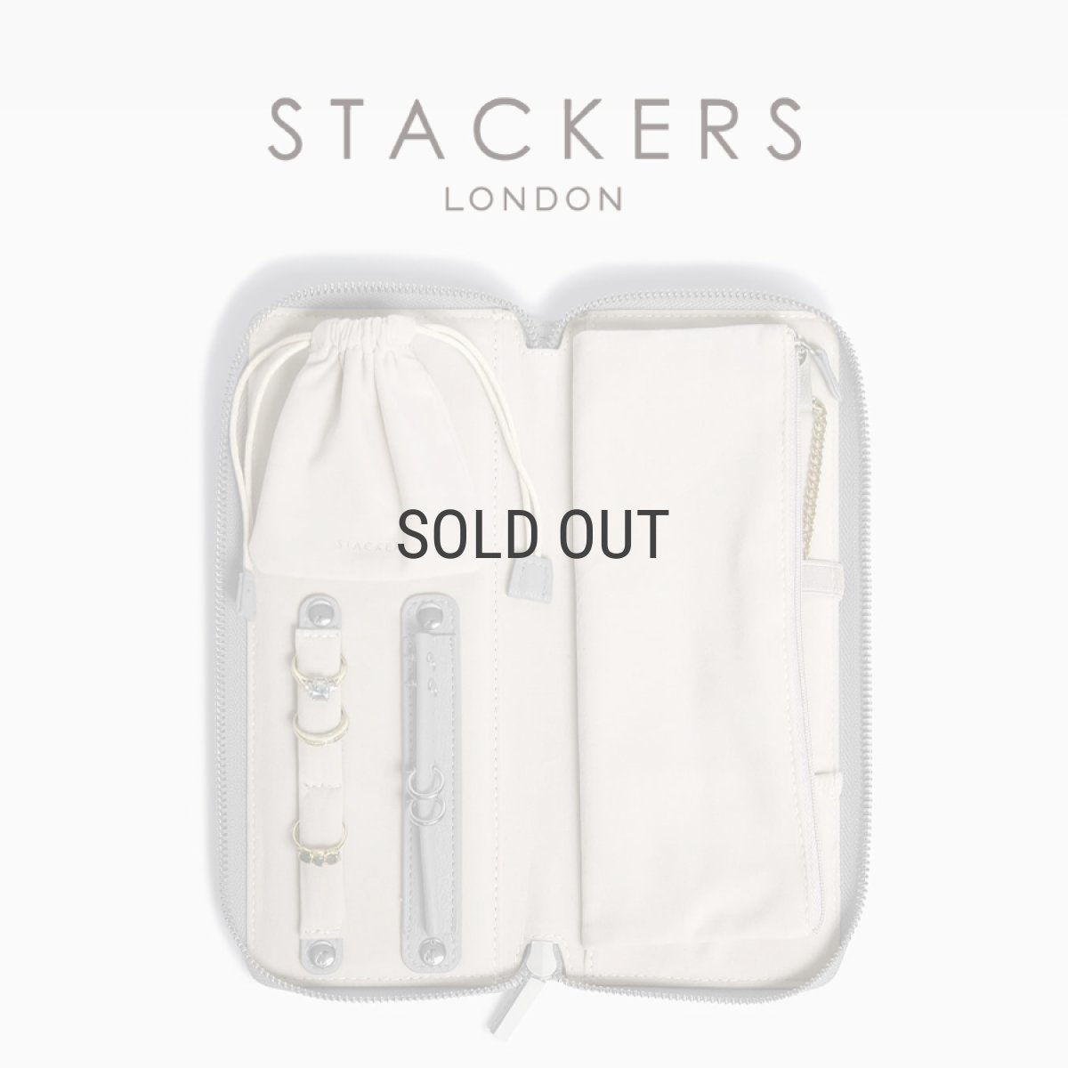 画像1: 【STACKERS】ジュエリーロール Jewellery Roll  ペブルグレー Pebble Grey  スタッカーズロンドン　UK ジュエリーケース (1)
