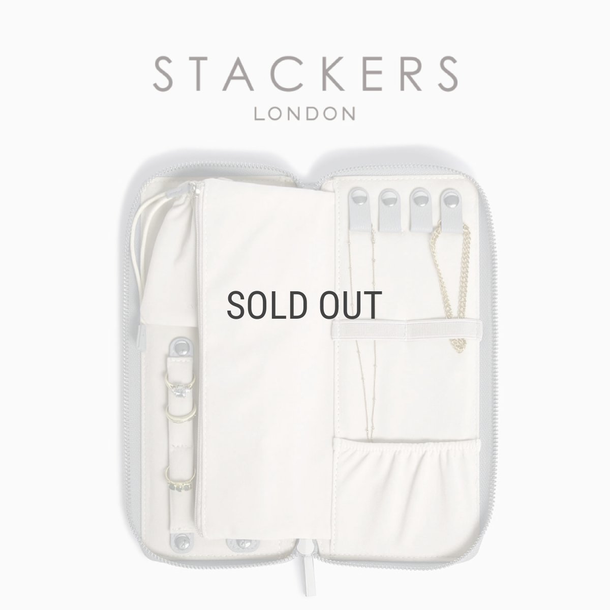 画像2: 【STACKERS】ジュエリーロール Jewellery Roll  ペブルグレー Pebble Grey  スタッカーズロンドン　UK ジュエリーケース (2)