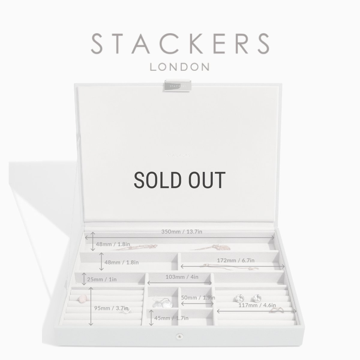 画像16: 【STACKERS】スーパーサイズ ジュエリーケース  リッド （蓋付ケース） Lid PebbleGrey ペブルグレー  スタッカーズ　イギリス　ロンドン (16)
