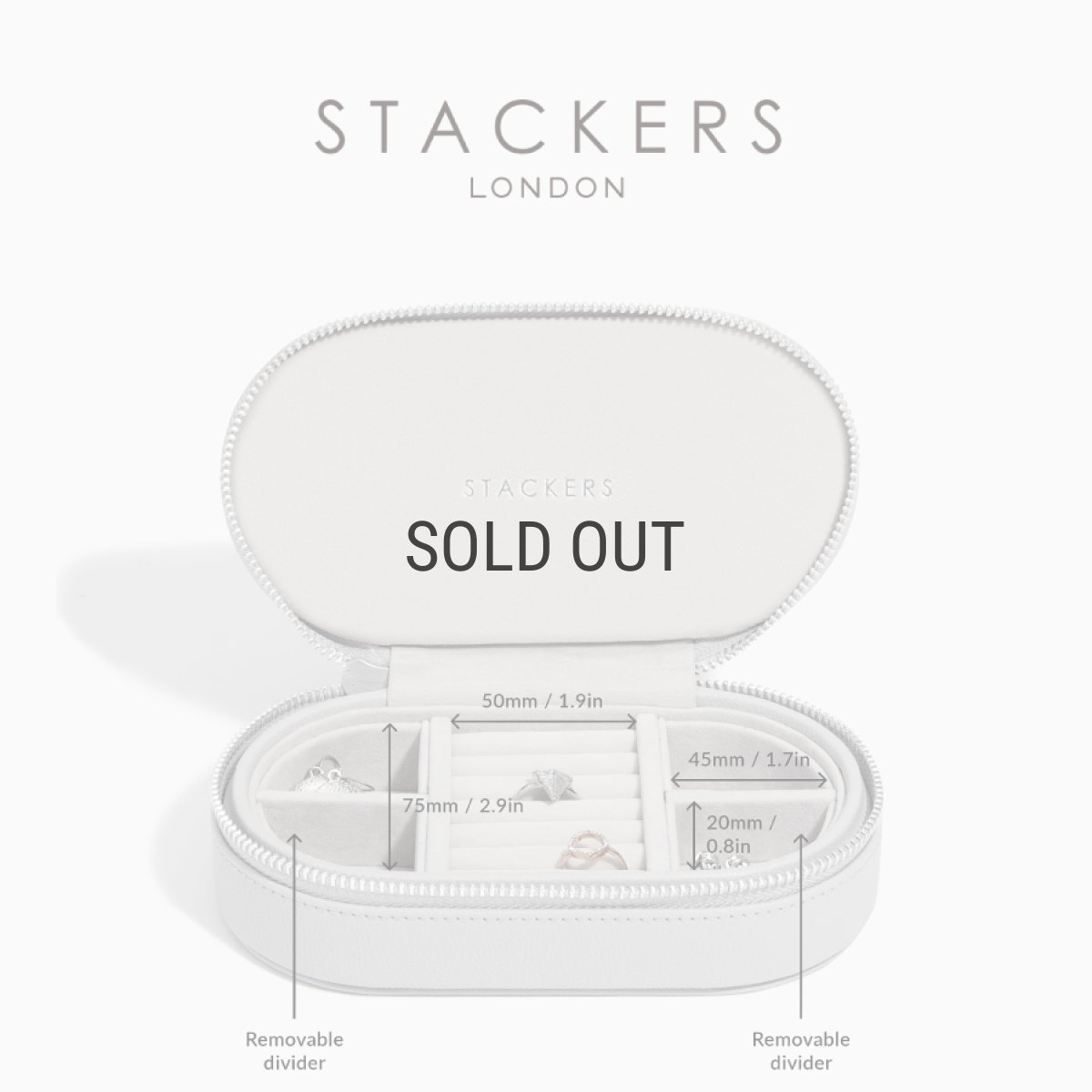 画像13: 【STACKERS】トラベルジュエリーボックス オーバル ペブルグレー Pebble Grey Travel Oval　スタッカーズ　ロンドン　UK (13)