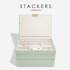 画像1: 【STACKERS】クラシック　ジュエリーボックス 選べる　3個セット  3set セージグリーン Sage Green スタッカーズ (1)