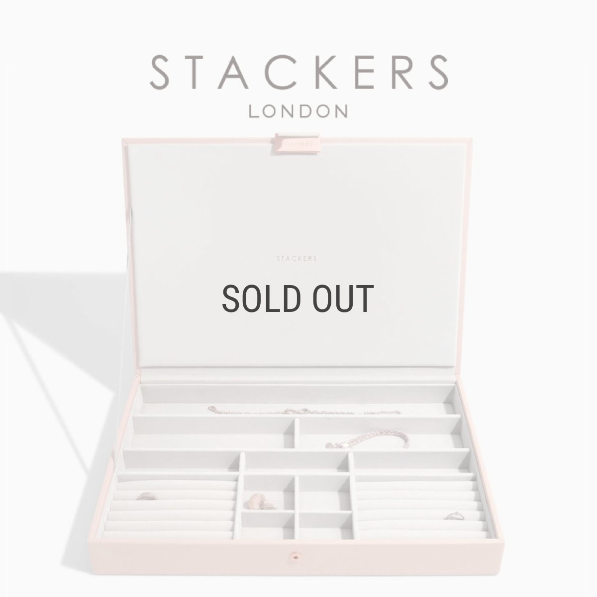 画像1: 【STACKERS】スーパーサイズ ジュエリーケース リッド （蓋付ケース）Lid Blush Pink ブラッシュ ピンク  ジュエリーボックス　スタッカーズ　ロンドン UK (1)