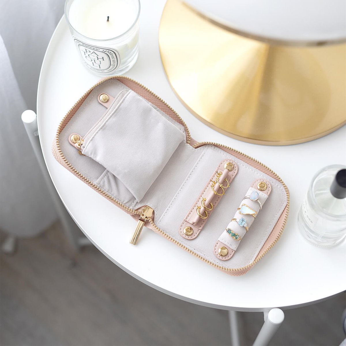 画像14: 【STACKERS】コンパクトジュエリーロール ブラッシュピンク　Blush Pink Compact Jewellery Roll　スタッカーズ (14)