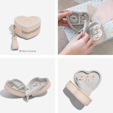 画像7: 【STACKERS】トラベル ハート ジュエリーボックス ブラッシュ Travel Heart　Bkush Pink リネン MUM　母の日　スタッカーズ　イギリス　ロンドン (7)