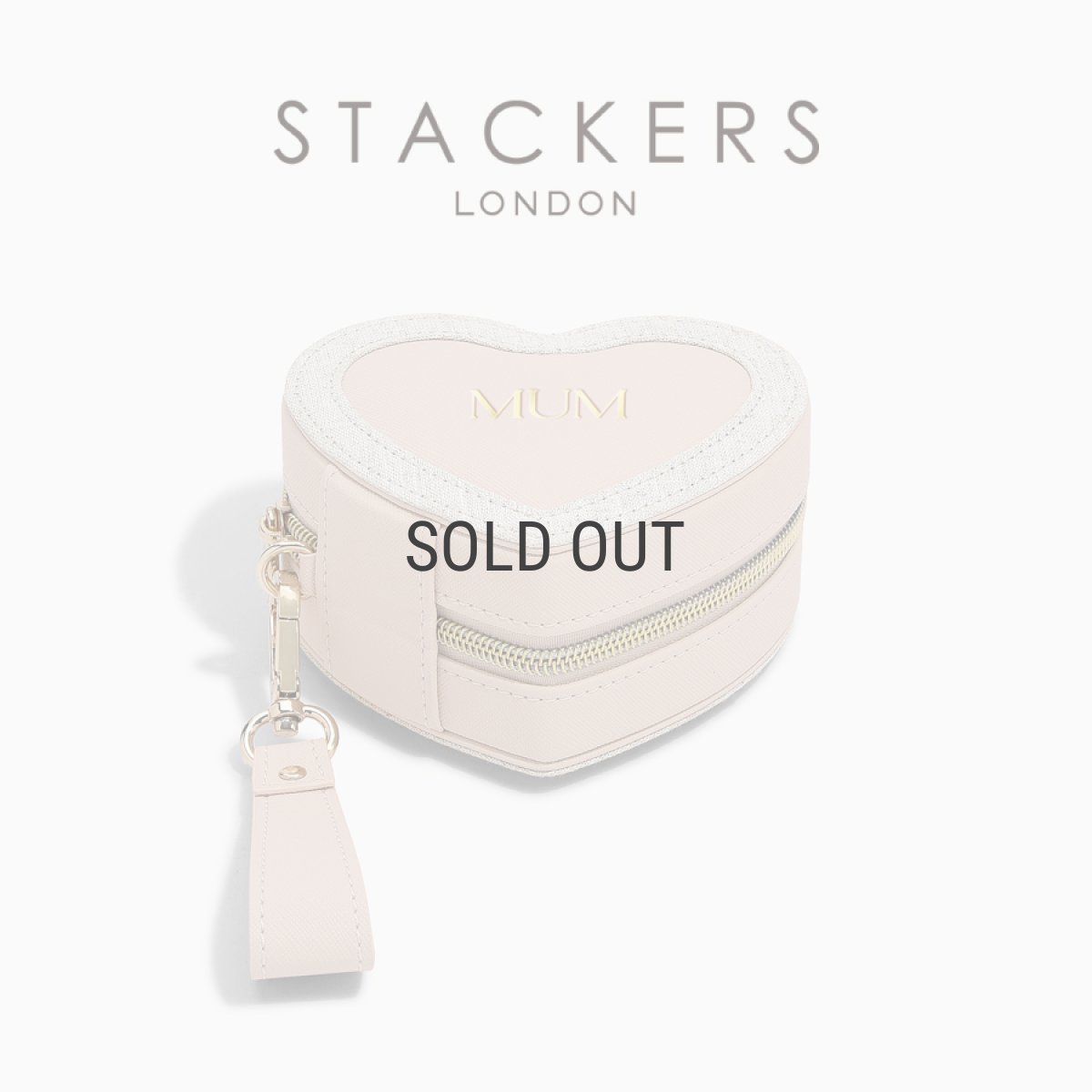 画像1: 【STACKERS】トラベル ハート ジュエリーボックス ブラッシュ Travel Heart　Blush Pink リネン MUM　母の日　スタッカーズ　イギリス　ロンドン (1)