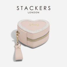 画像1: 【STACKERS】トラベル ハート ジュエリーボックス ブラッシュ Travel Heart　Bkush Pink リネン MUM　母の日　スタッカーズ　イギリス　ロンドン (1)