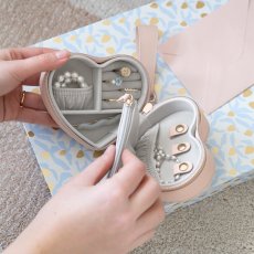 画像3: 【STACKERS】トラベル ハート ジュエリーボックス ブラッシュ Travel Heart　Bkush Pink リネン MUM　母の日　スタッカーズ　イギリス　ロンドン (3)