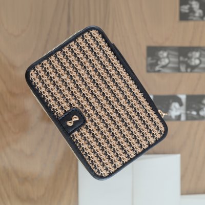 画像3: 【STACKERS】ラグジュアリートラベルジュエリーボックス ブラックラフィア　Black Raffia　Luxury Travel Jewellery Box　スタッカーズ　イギリス　ロンドン ジュエリーボックス