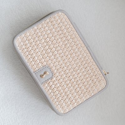 画像2: 【STACKERS】ラグジュアリートラベルジュエリーボックス ブラックラフィア　Black Raffia　Luxury Travel Jewellery Box　スタッカーズ　イギリス　ロンドン ジュエリーボックス