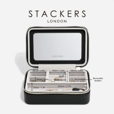 画像14: 【STACKERS】ラグジュアリートラベルジュエリーボックス ブラックラフィア　Black Raffia　Luxury Travel Jewellery Box　スタッカーズ　イギリス　ロンドン ジュエリーボックス (14)