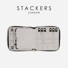 画像2: 【STACKERS】スクエアジュエリーロール 　ブラックラフィア　Black Raffia　Square Jewellery Roll　ブラック　ジュエリーケース　スタッカーズ　イギリス　ロンドン (2)