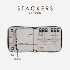 画像17: 【STACKERS】スクエアジュエリーロール 　ブラックラフィア　Black Raffia　Square Jewellery Roll　ブラック　ジュエリーケース　スタッカーズ　イギリス　ロンドン (17)