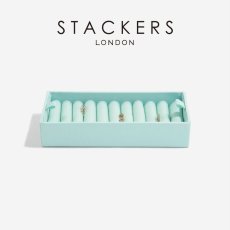 画像1: 【STACKERS】リングホルダー　ミント　ターコイズ　リングロール　3個仕切りに入るリングホルダー　アクセサリー収納　スタッカーズ (1)