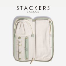 画像2: 【STACKERS】ジュエリーロール Jewellery Roll セージグリーン Sage Green  スタッカーズ (2)