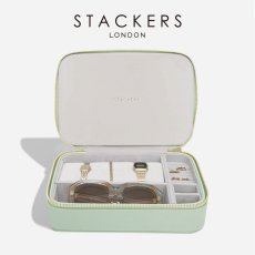 画像1: 【STACKERS】トラベル　ジュエリー＆アクセサリーボックス  セージグリーン　Sage Green Travel Jewellery & Accessary Box   スタッカーズ　ロンドン (1)