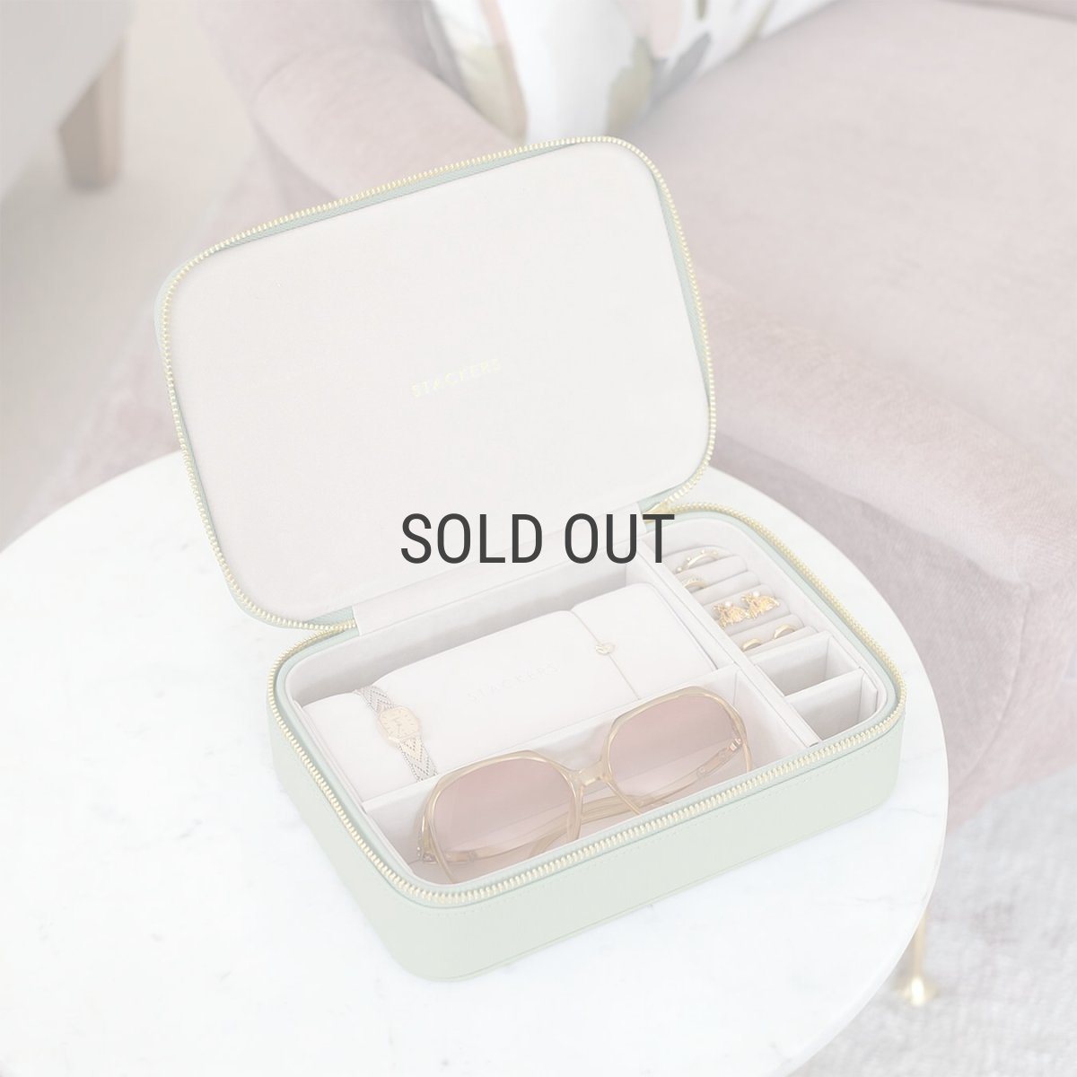 画像10: 【STACKERS】トラベル ジュエリー&アクセサリーボックス  セージグリーン Sage Green Travel Jewellery & Accessary Box   スタッカーズ ロンドン (10)