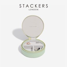 画像1: 【STACKERS】トラベル ジュエリーボックス ラウンド　セージグリーン Sage Green Travel Round スタッカーズ (1)