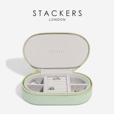 画像1: 【STACKERS】トラベルジュエリーボックス オーバル セージグリーン Sage Green Travel Oval　スタッカーズ (1)