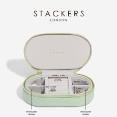 画像11: 【STACKERS】トラベルジュエリーボックス オーバル セージグリーン Sage Green Travel Oval　スタッカーズ (11)