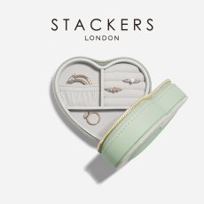画像4: 【STACKERS】トラベル ハート ジュエリーボックス Travel Heart　セージグリーン Sage Green リネン MAMA　母の日　スタッカーズ　イギリス　ロンドン (4)