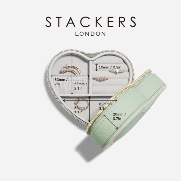 STACKERS】トラベル ハート ジュエリーボックス Travel Heart セージ